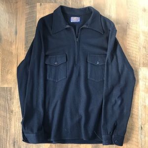 Vintage Men’s Pendleton half zip wool shirt